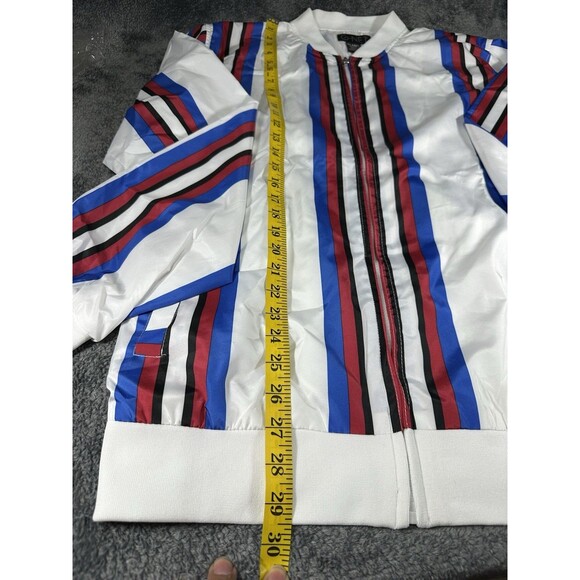 G-Net Men's Light Wind Breaker Jacket with Red, White, and Blue Striped XL - Picture 7 of 15